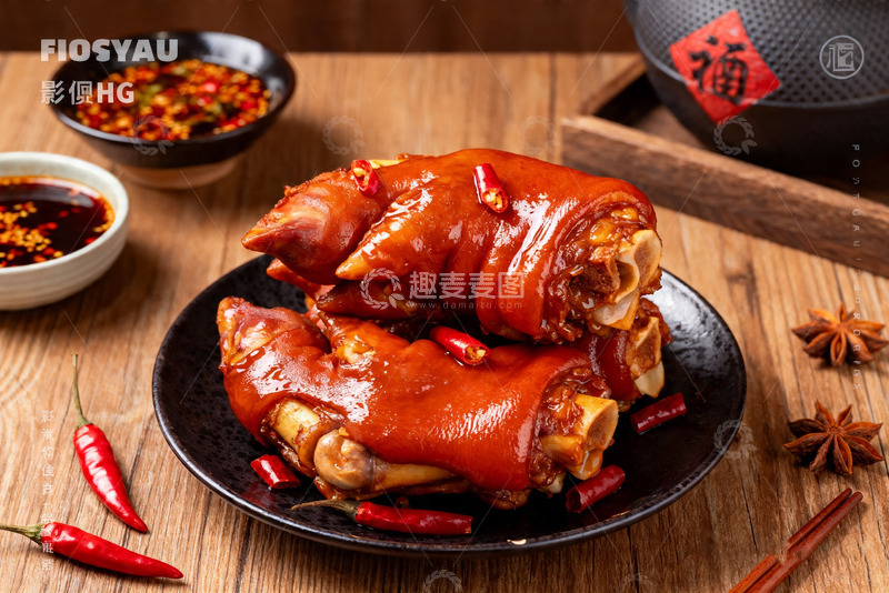 高清大图下载【趣麦麦图】卤猪蹄 / 红烧肘子，卤味美食特写