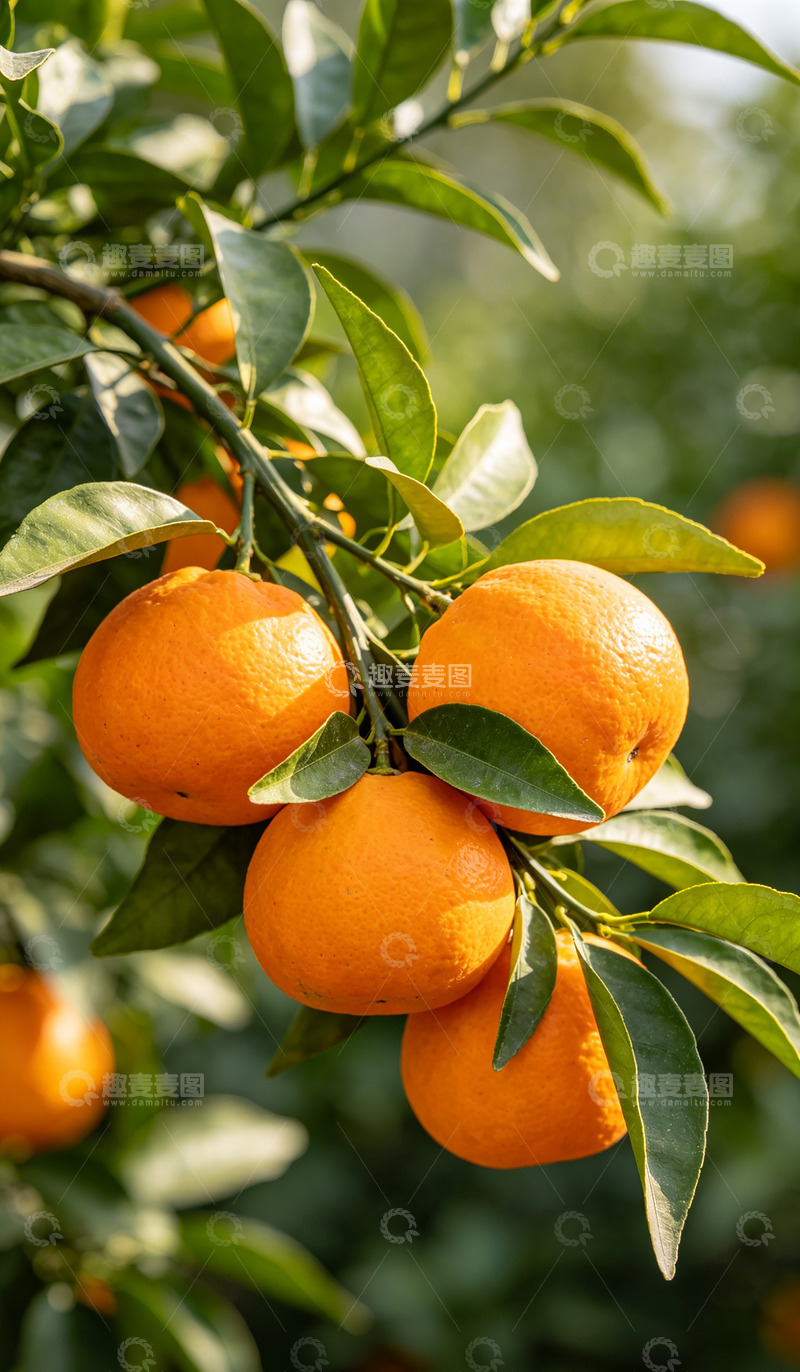 高清大图下载【趣麦麦图】阳光橙树果实满枝