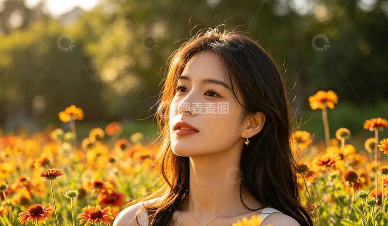高清大图下载【趣麦麦图】花海青春女性写真