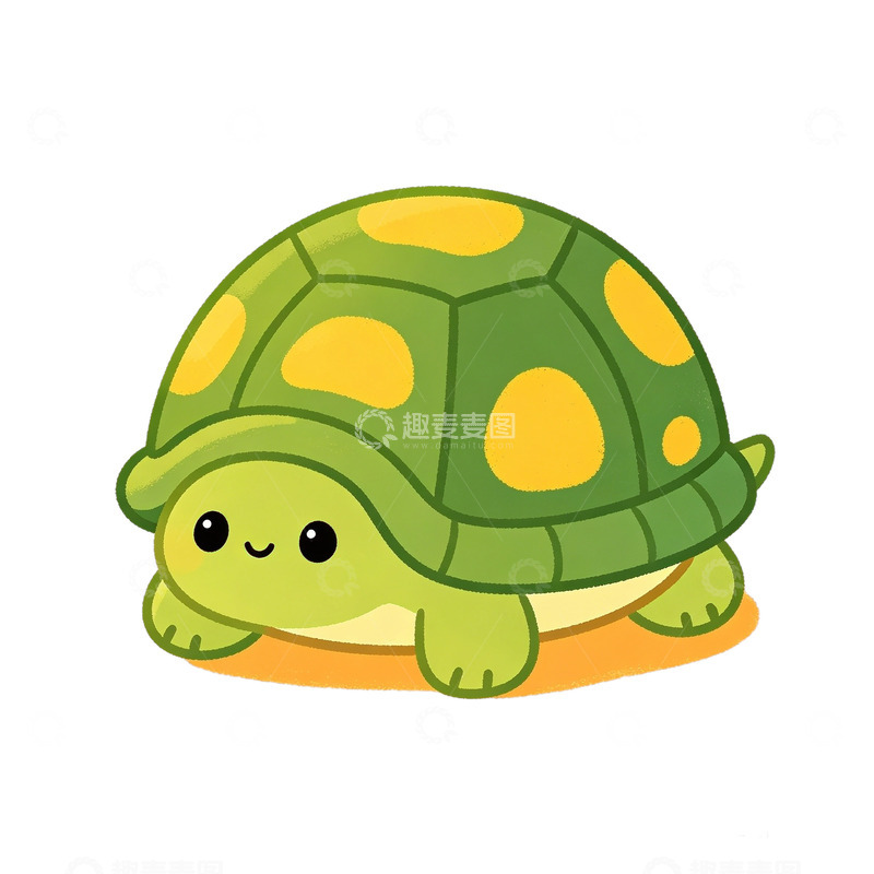 高清大图下载【趣麦麦图】卡通可爱乌龟插画素材