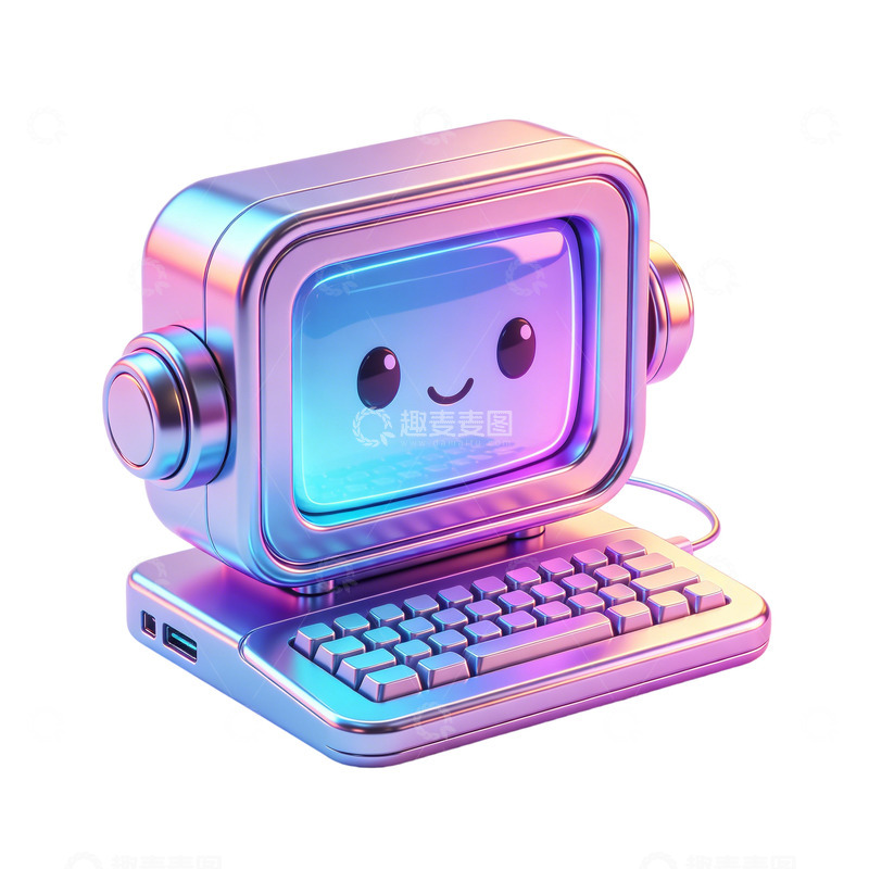 高清大图下载【趣麦麦图】彩虹色可爱卡通电脑图标