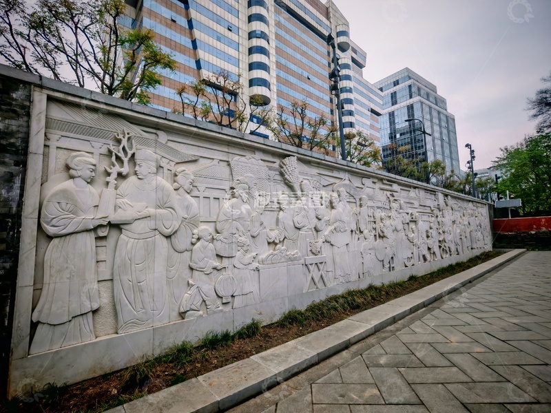 高清大图下载【趣麦麦图】城市浮雕文化墙古代人物历史场景