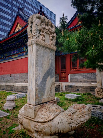 古碑石狮传统文化建筑