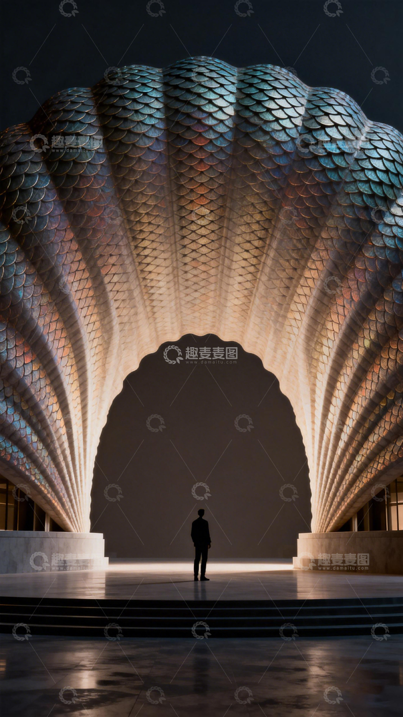 高清大图下载【趣麦麦图】宏伟建筑剪影艺术照