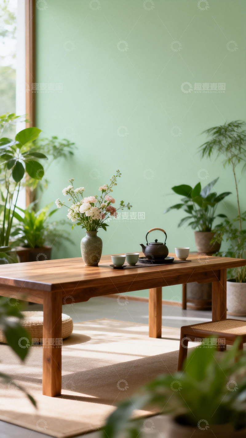 高清大图下载【趣麦麦图】日式简约茶室布置