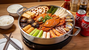 韩式火锅美食摄影