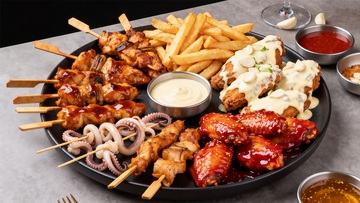 美食拼盘快餐小吃