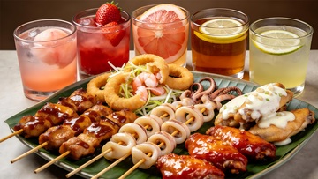 美食海鲜烧烤饮品组合