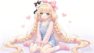 可爱少女动漫壁纸插画