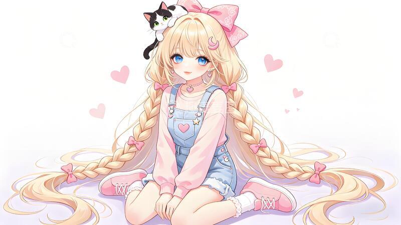 高清大图下载【趣麦麦图】-可爱少女动漫壁纸插画