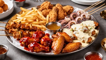 【标题】：丰盛美食拼盘