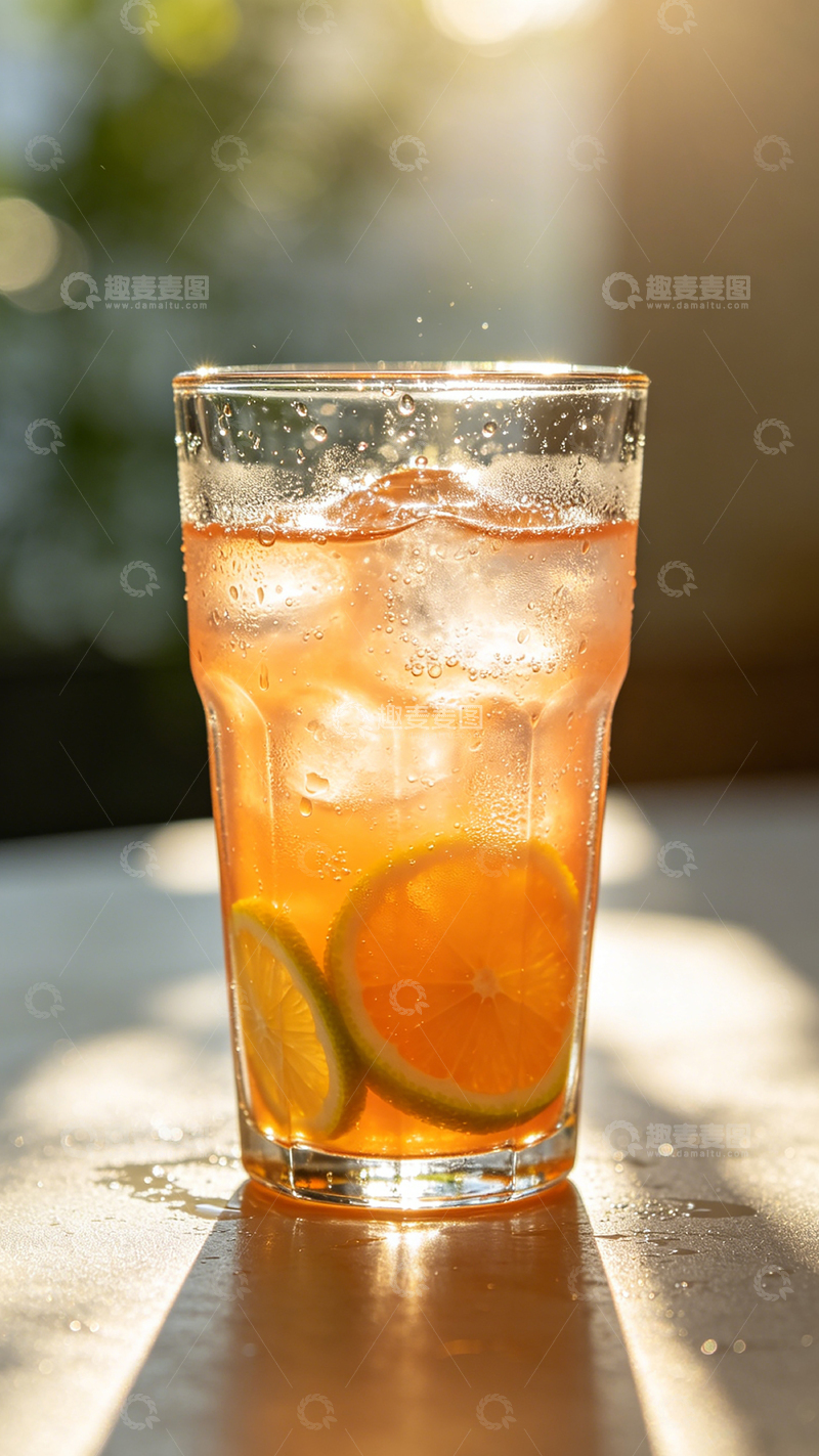 高清大图下载【趣麦麦图】夏日冰饮柠檬水特写