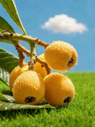 清新枇杷果自然风景摄影