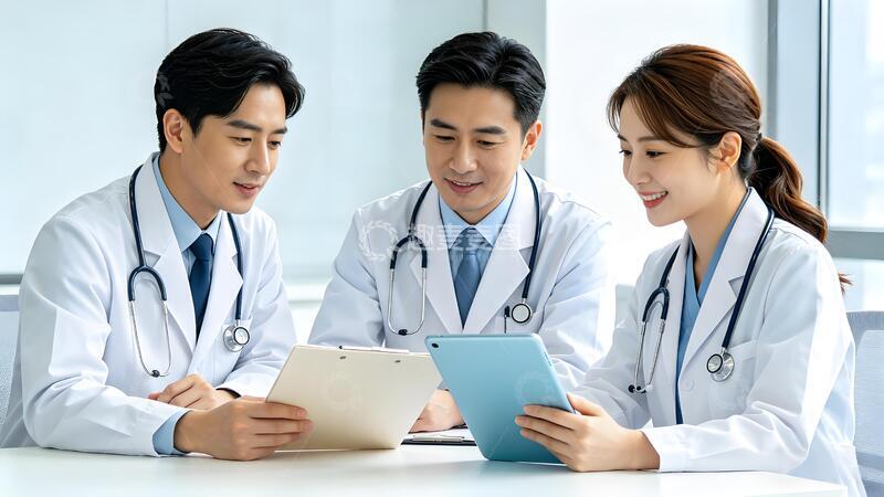 高清大图下载【趣麦麦图】医疗团队讨论工作医护团队协作场景交流