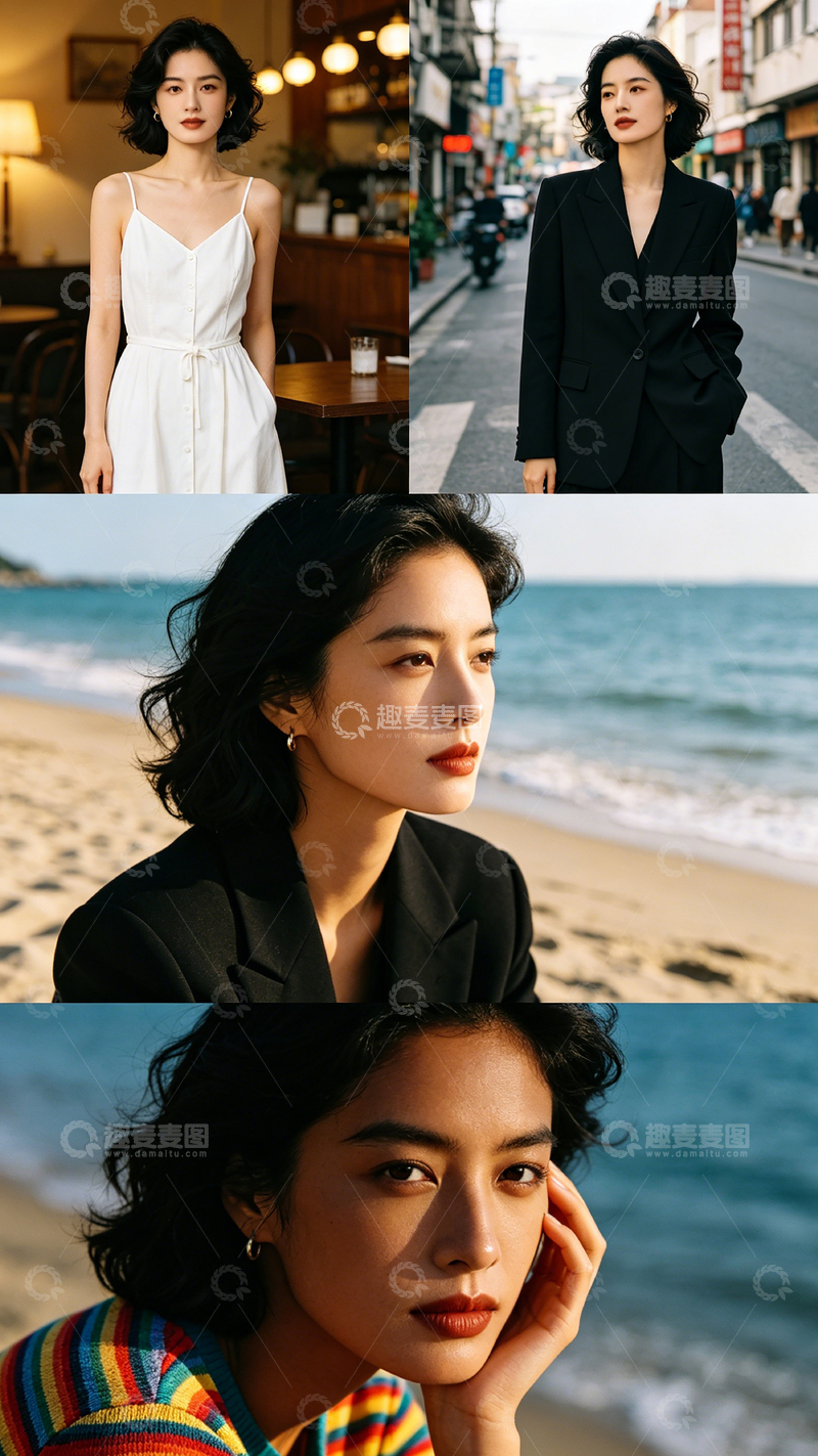 高清大图下载【趣麦麦图】都市时尚海滨写真集