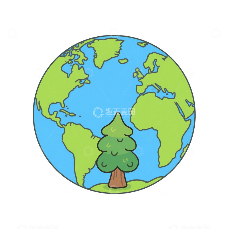 高清大图下载【趣麦麦图】手绘卡通世界环境日元素