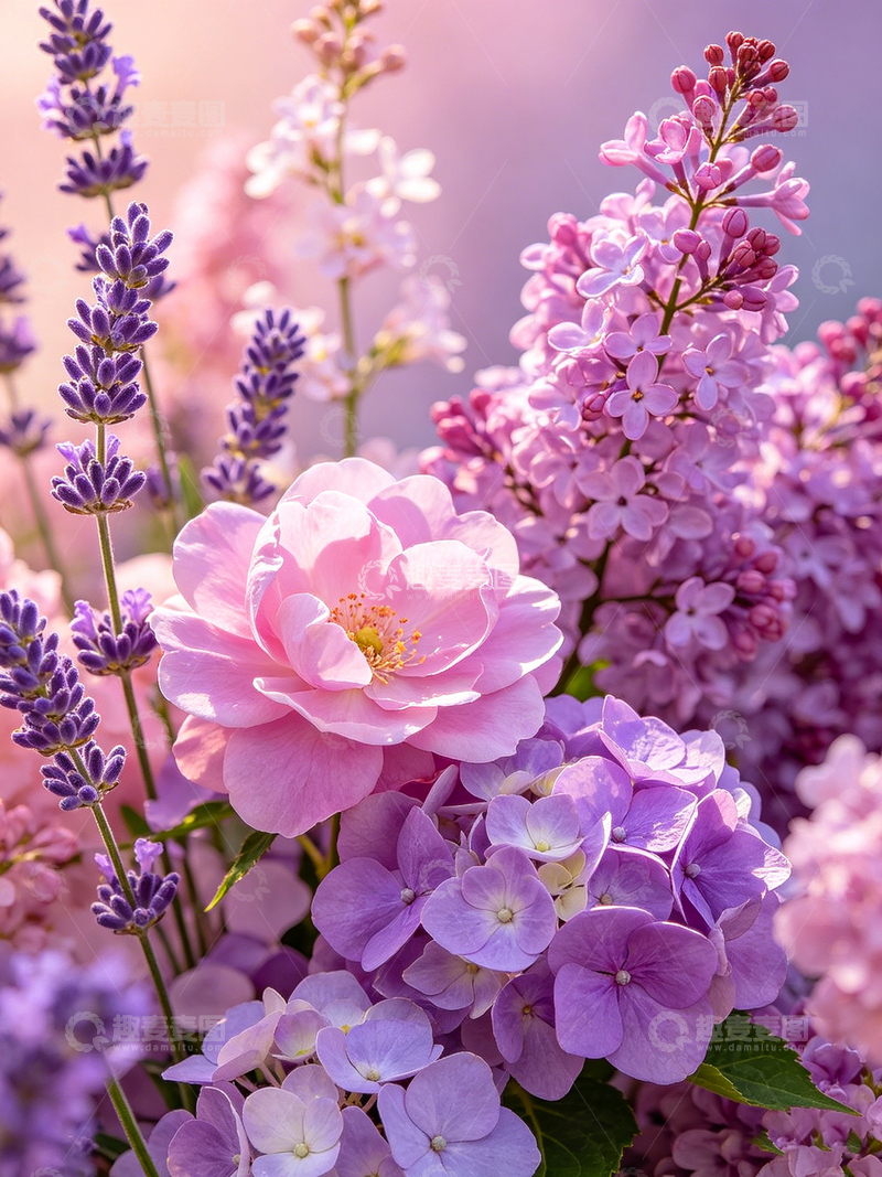 高清大图下载【趣麦麦图】紫色花卉特写摄影1