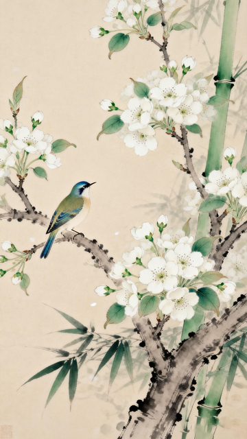 传统中国画花鸟图