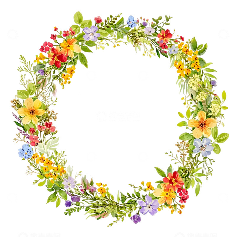 高清大图下载【趣麦麦图】花环的缤纷梦境画卷