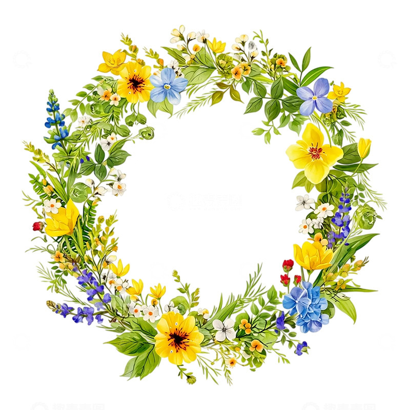 高清大图下载【趣麦麦图】春日繁花似锦花环盛宴