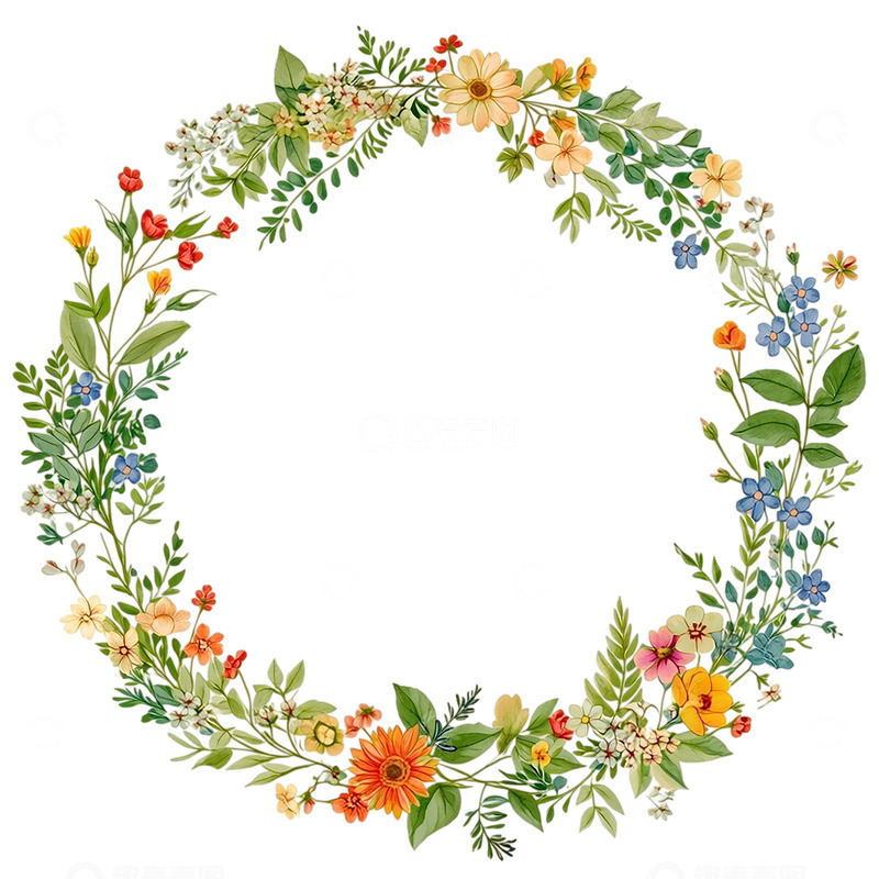 高清大图下载【趣麦麦图】花环织梦奇幻繁花