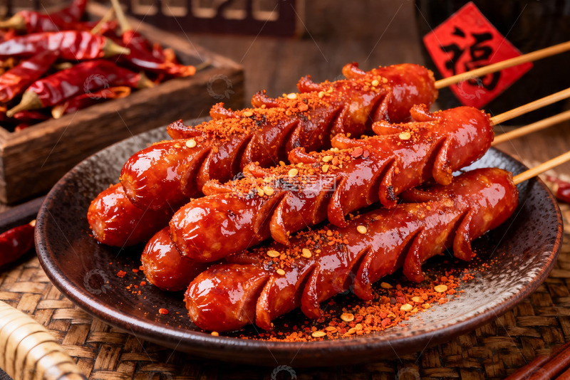 高清大图下载【趣麦麦图】网红烧烤炸串全品类，夜市小吃美食9