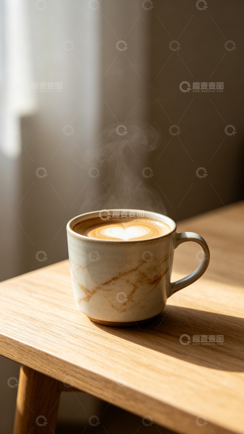 高清大图下载【趣麦麦图】暖阳下咖啡杯静物摄影