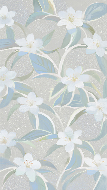 淡雅花卉图案壁纸设计