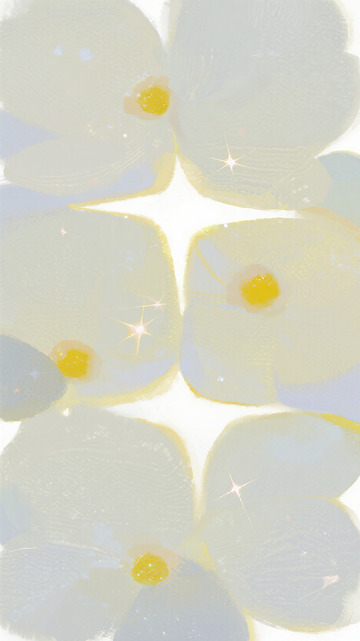 梦幻花卉插画壁纸