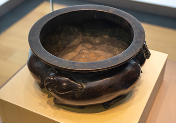 苏州博物馆四羊古色古香青铜器展示