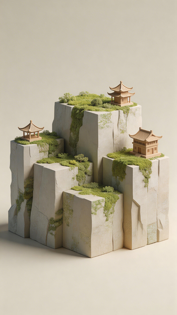 山水微缩景观模型