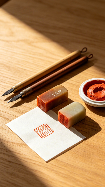 传统书法印章艺术展示