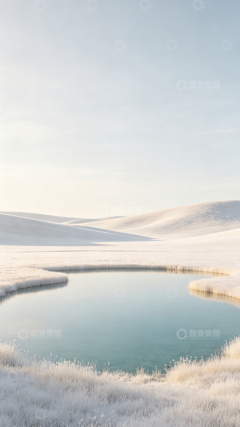 高清大图下载【趣麦麦图】冬日雪景湖泊风光摄影