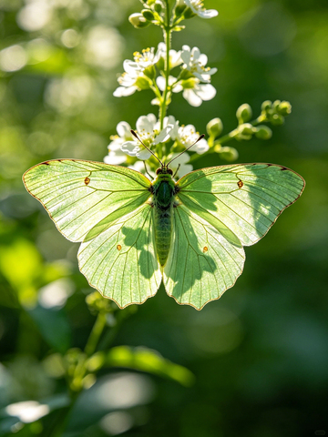 花丛中价格的绿蝴蝶1