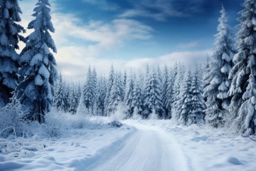 冬季森林雪景自然美景