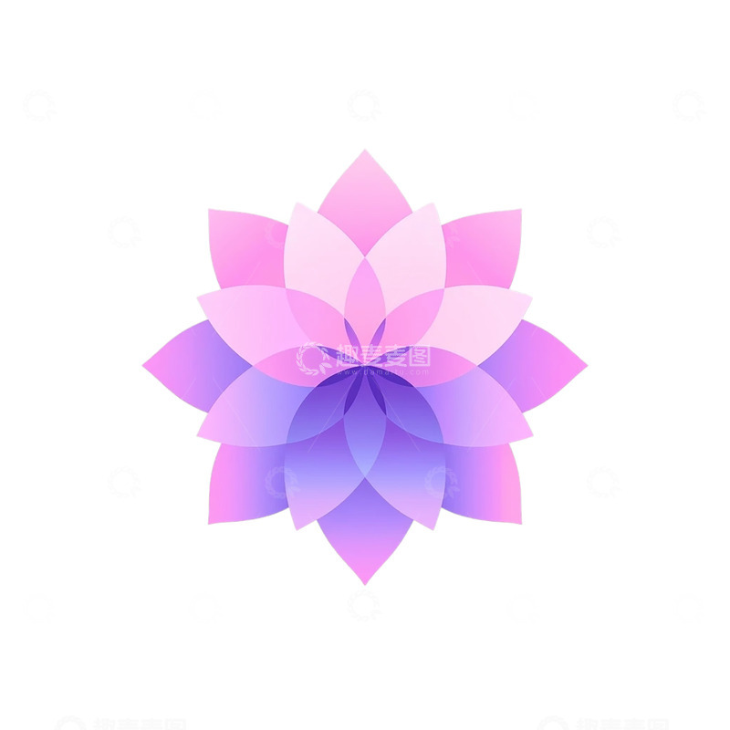高清大图下载【趣麦麦图】抽象花卉几何艺术风