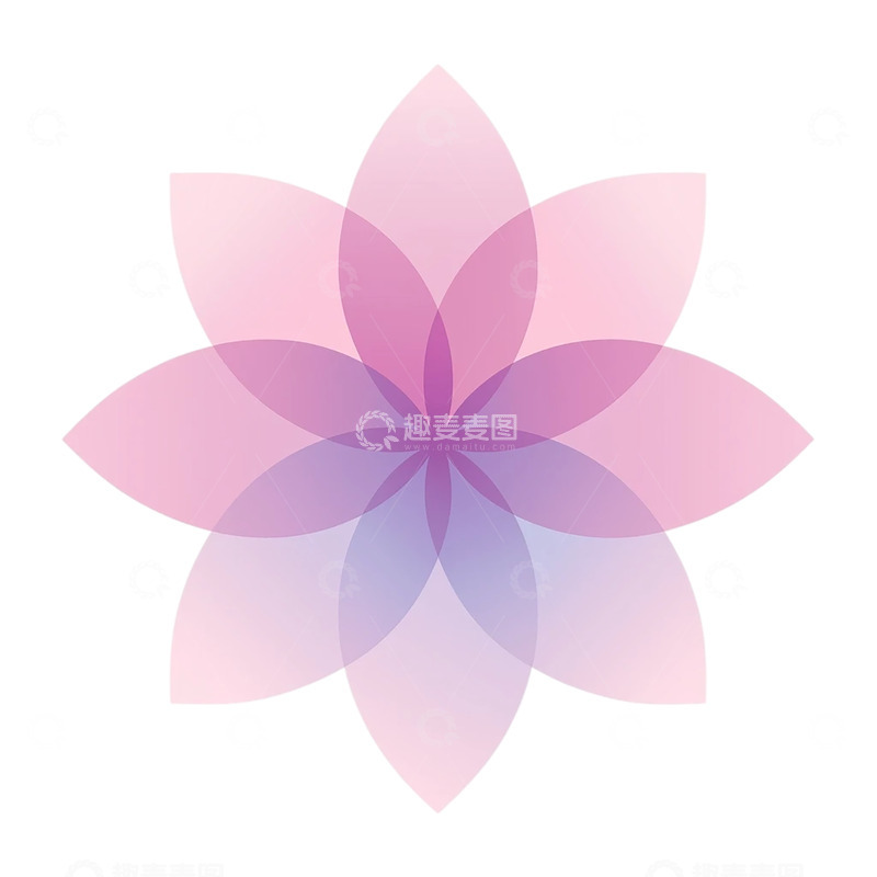 高清大图下载【趣麦麦图】梦幻几何花卉的多维交融