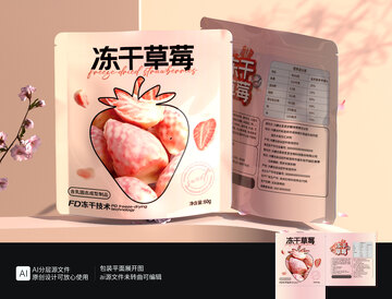 冻干草莓袋设计