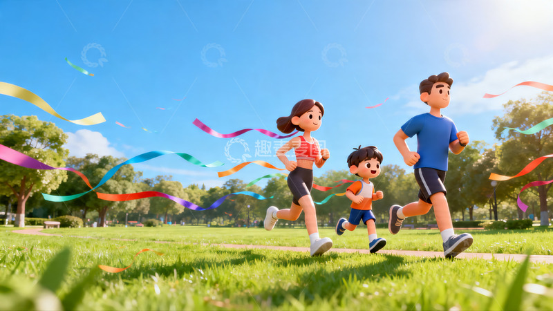 高清大图下载【趣麦麦图】3d卡通温馨家庭主题banner5