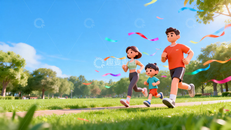 高清大图下载【趣麦麦图】3d卡通温馨家庭主题banner1