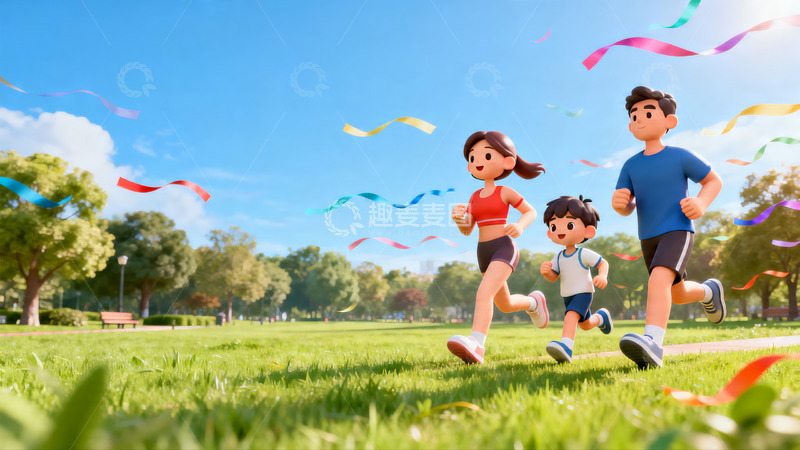 高清大图下载【趣麦麦图】3d卡通温馨家庭主题banner3