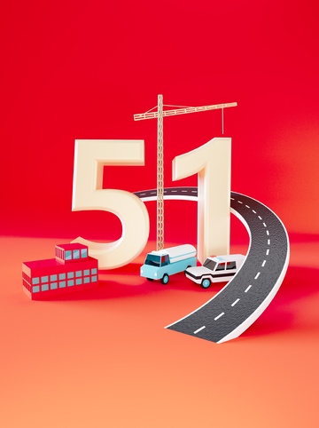 建设发展51路卡通场景