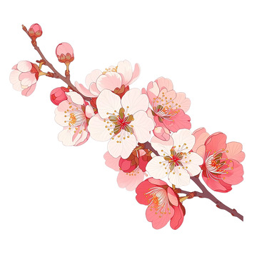 春意盎然的杏花盛开