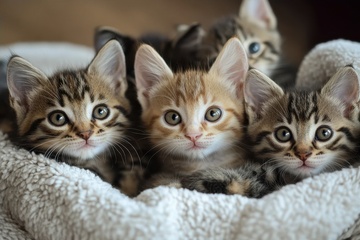 一窝可爱的小猫咪摄影