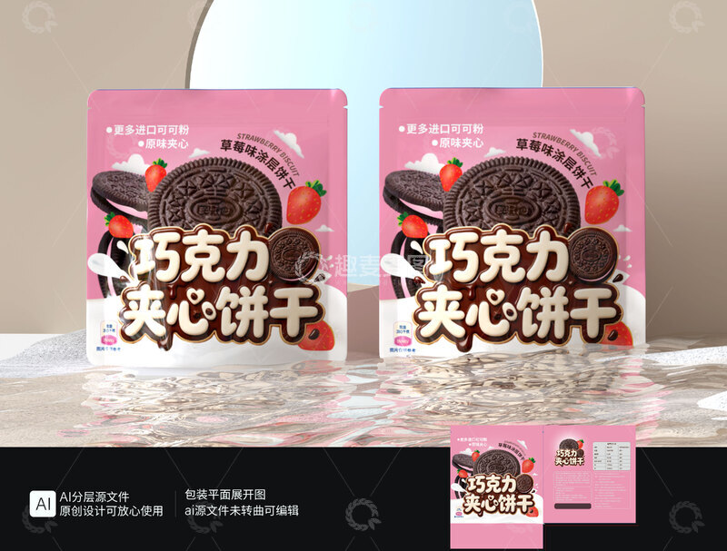 源文件下载【趣麦麦图】食品包装设计饼干包装