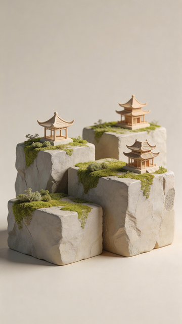 微缩景观东方建筑模型