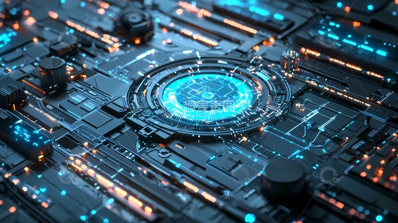 高清大图下载【趣麦麦图】-未来科技芯片设计图广告