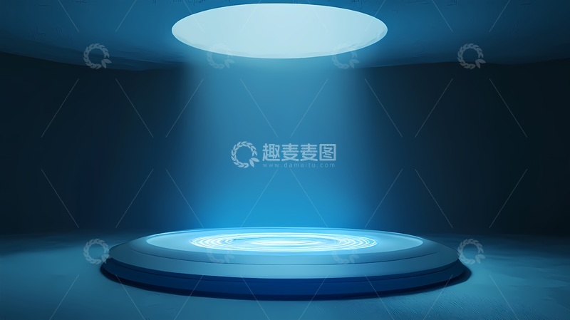 高清大图下载【趣麦麦图】-科技感蓝色舞台灯光设计