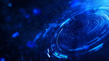 科技蓝色数字漩涡视觉效果