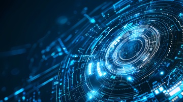 科技感数据流动背景图广告